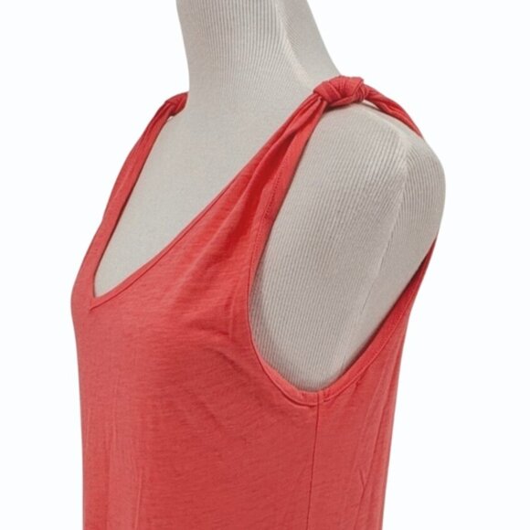 Ichi Iholivet Calypso Coral Dress Womens S Tiered Sleevelss Midi Sustainable - Picture 3 of 10